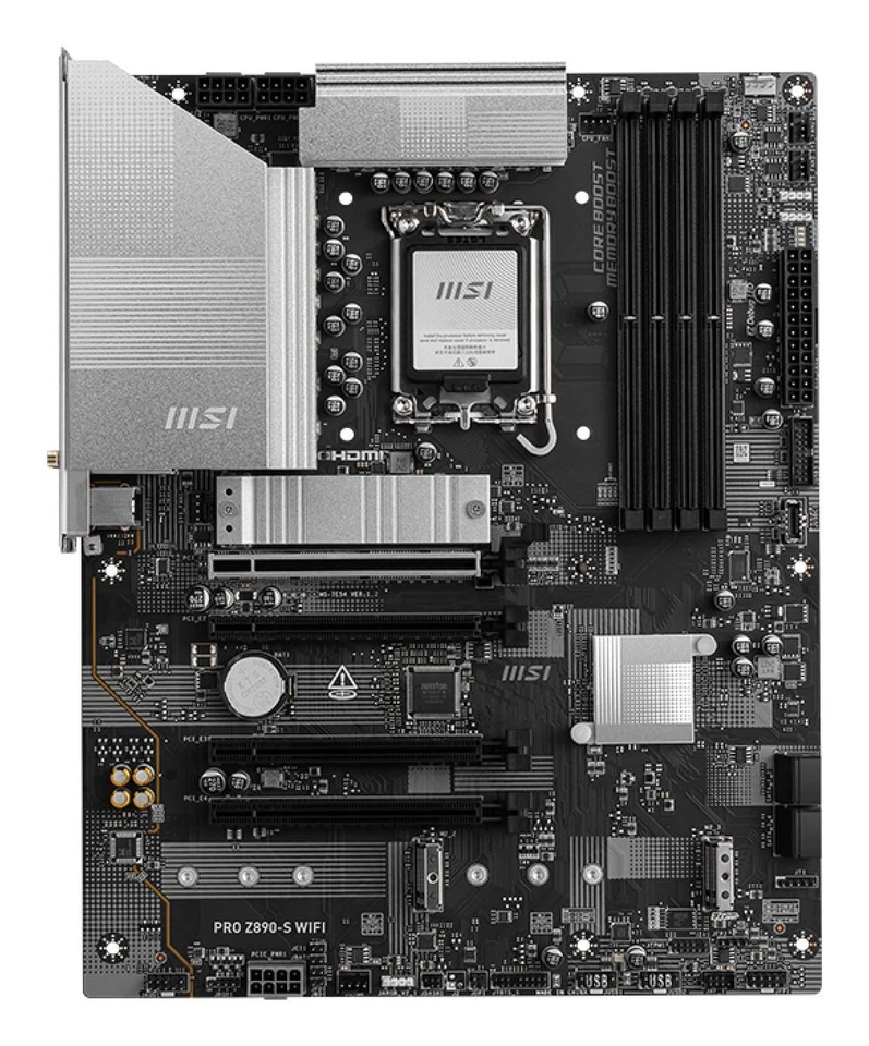 MSI PRO Z890-S WIFI Mainboard LGA1851 Intel Z890 ATX DDR5 256GB 8600MHz WiFi7 Bl - Imagen 2 de 4
