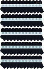 120 PK Yacht  Smith Bulk Kids Mid Ankle Socks, 4-6 Black - Girls Ankle Sock