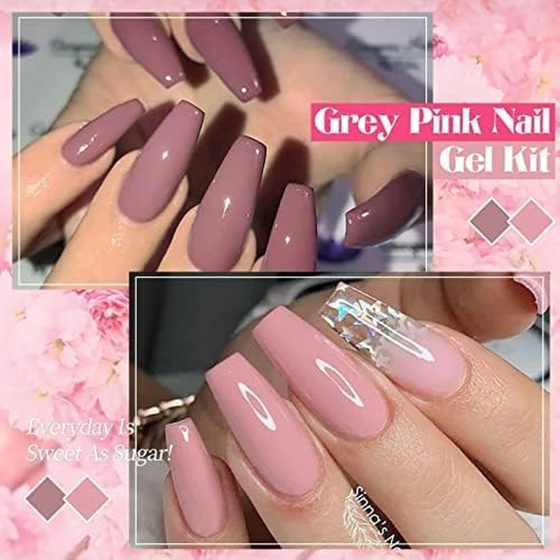 UV Nagellack Gelnägel Nude Grau Farbgel Maniküre Braut Hochzeit Valentinstag 6 - Bild 2 von 4