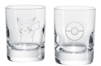 Baccarat 2815138 Pikachu Poke Ball Tumblers Crystal Engraved Glass MSRP $ 450