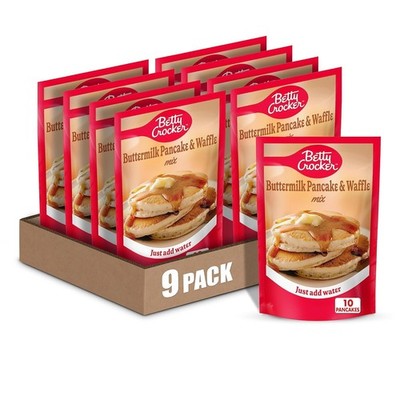 Betty Crocker Buttermilk Pancake and Waffle Mix, 6.75 oz. (Pack of 9) 