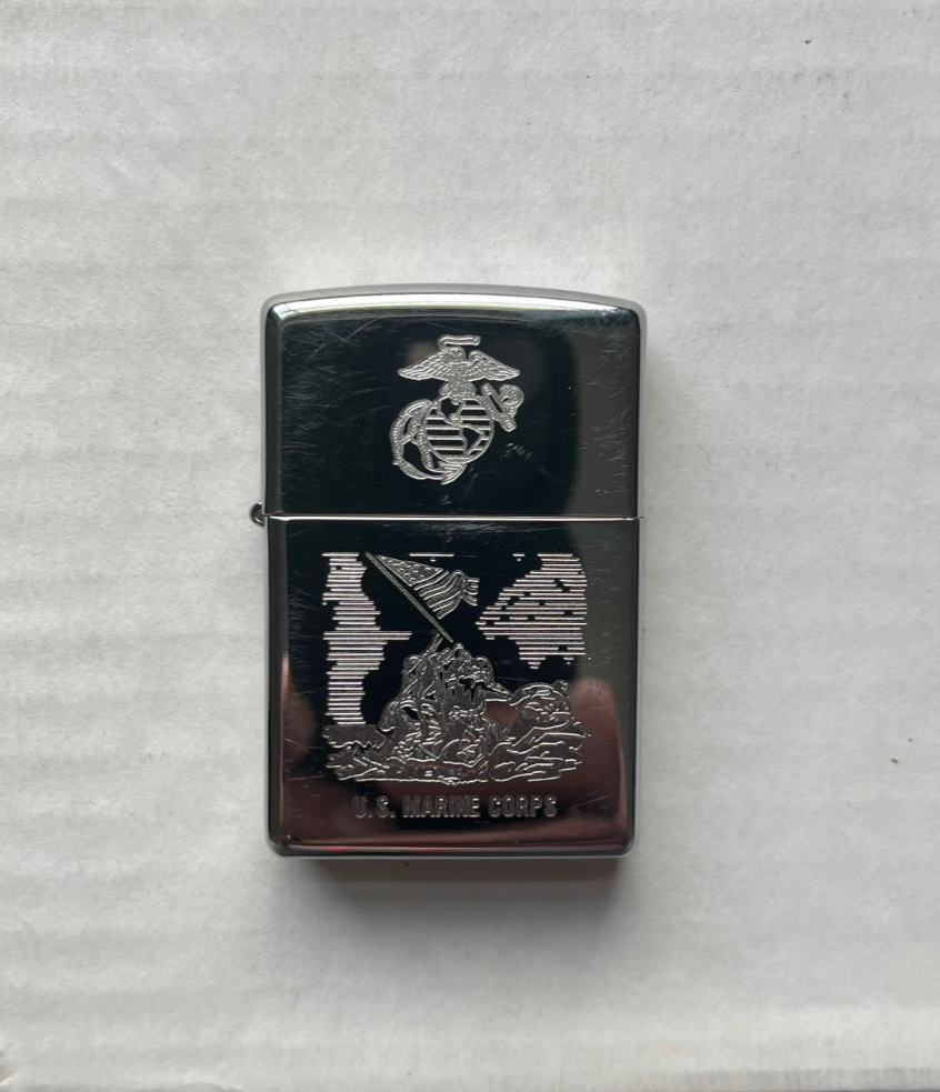 Marine Corps Engraved WWII Iwo Jima Memorial Military Zippo