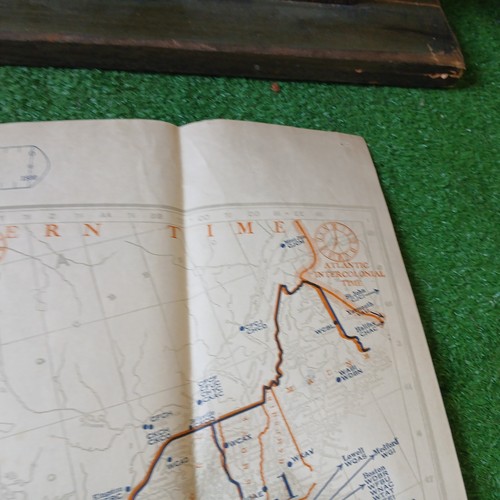 ANTQUE 1924 Collier's The National Weekly Radio FOLDED MAP U.S. & Canada HTF - Picture 11 of 24