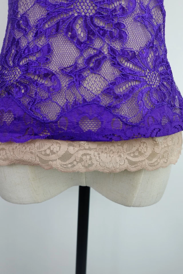 DOLCE & GABBANA MAGLIA DONNA TG. 30 /44 T-SHIRT WOMAN ITALY VINTAGE SETA PIZZO - Imagen 4 de 4