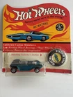 Vintage Hot Wheels BEATNIK BANDIT AQUA Redline -ORIGINAL BLISTER w/Button