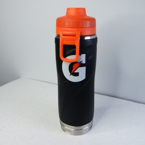 Gatorade Premium Black Wrapped Grip Stainless Steel 26oz Water Bottle
