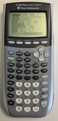 Texas Instruments TI-84 PLUS Silver Edition Graphing Calculator w/ cover