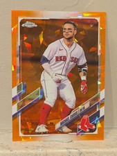 2021 Topps Chrome Sapphire Edition ORANGE  11/25 #491 Michael Chavis FRESH PULL 