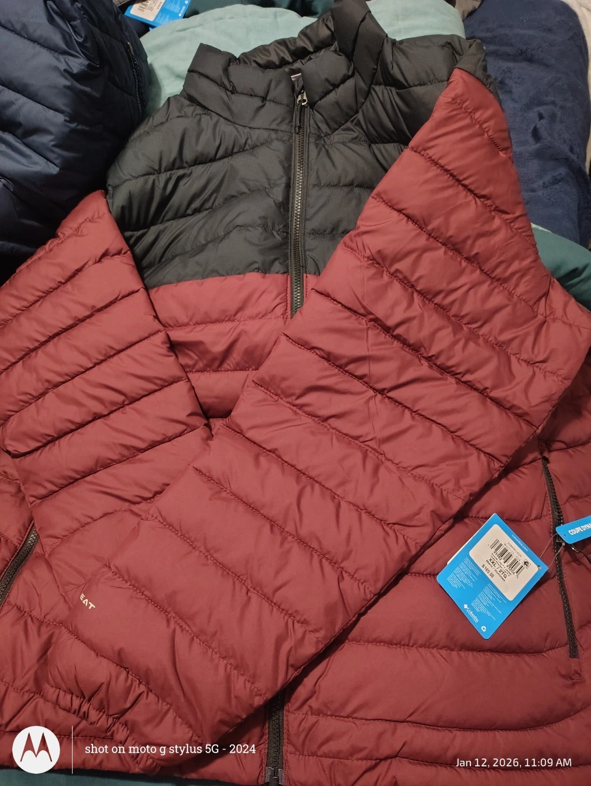 Columbia Men's Maroon Powder Lite II Jacket Size XXL New with Tags