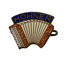 Hohner Accordion Vintage Lapel Pin Enamel Tiny 1/2 Inch Music Pinback