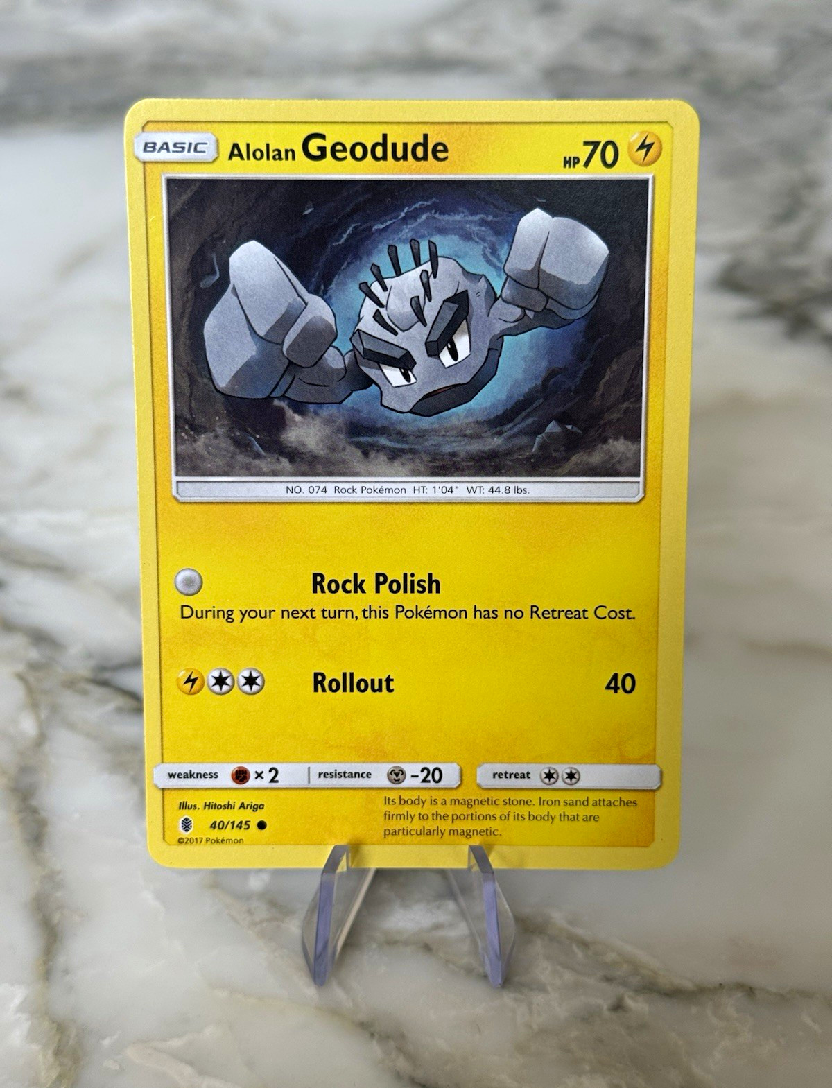 Pokemon - Alolan Geodude 40/145 - Common - Guardians Rising - NM