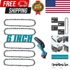 6 Inch Chainsaw Chain, 5 Pieces Replacement Chains for All 6-Inch Cordless Elect