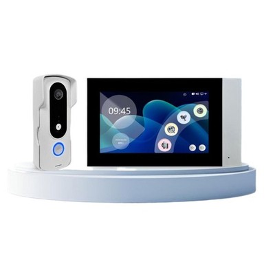 Wired 7-inch Smart Video Doorbell with Touchscreen Chime | 2K Head-to-Toe Vie...