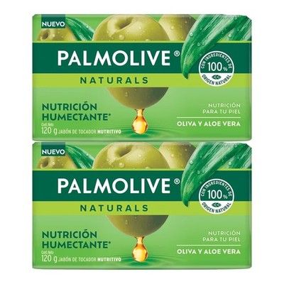 Palmolive Natural Oliva y Aloe Bar Soap Sensación Humectante 4.23oz (Pack of 2)