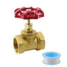 1Pcs Brass industrial Gate Valve DN25 1" Female with Wheel Handle For Water O...