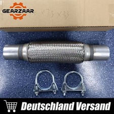 Vorderrohr Flexrohr 45x200mm + Montage-Schellen für Opel Astra G H Corsa Tigra