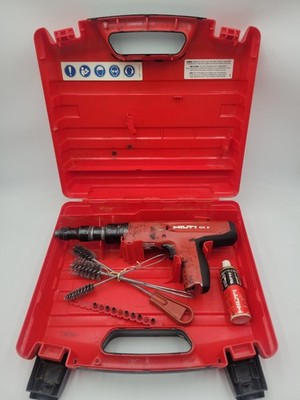 Hilti DX 2 Powder Actuated Fastening Tool Kit Nail Gun w/ Case, Spray, Brushes
