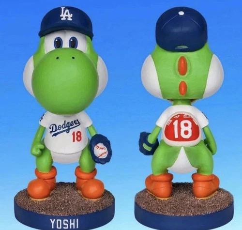 New Listing2026 Yoshi Dodgers Super Mario Bobblehead 3/31/26 SGA Nintendo Movie