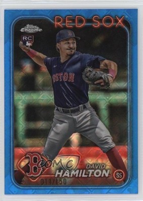 2024 Chrome Logofractor Edition Blue Refractor David Hamilton Rookie RC 1pr8