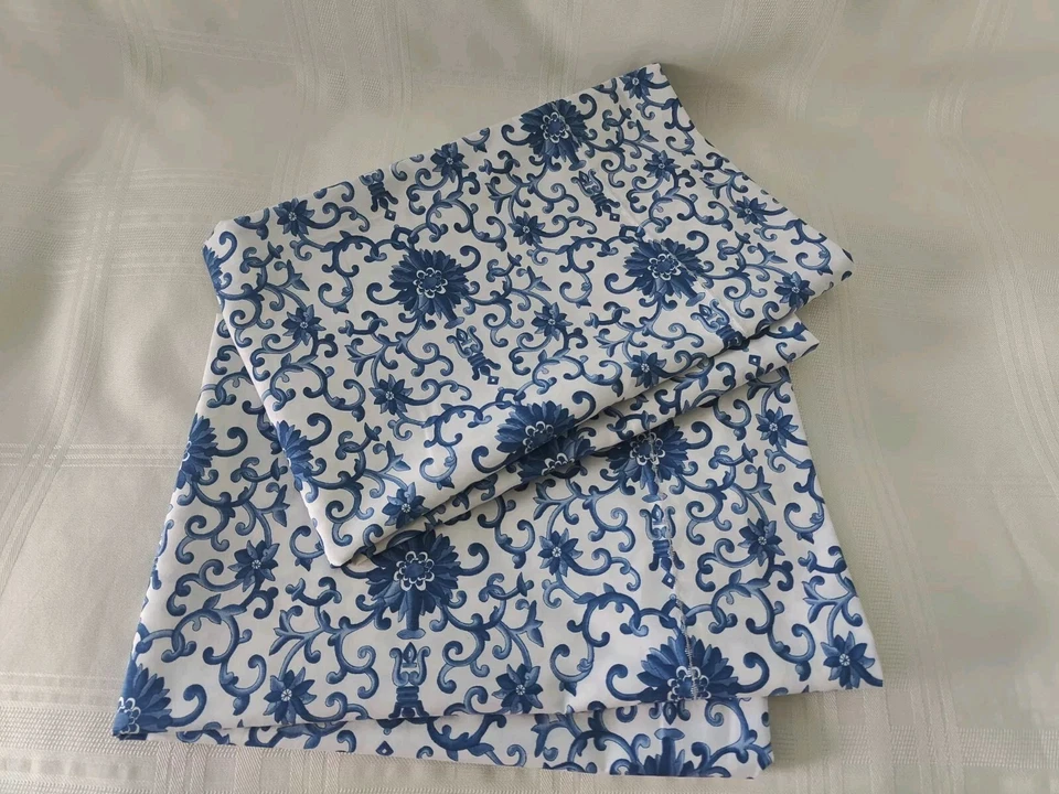 Ralph Lauren PORCELANA ROSETA AZUL 2 ESTANDARD Fundas de Almohada ¡¡Nuevas!!! Foto 3 de 4