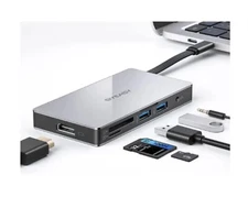 Byeasy Flip Cover Design Series 7-in-1 Docking Station UC106 Silver