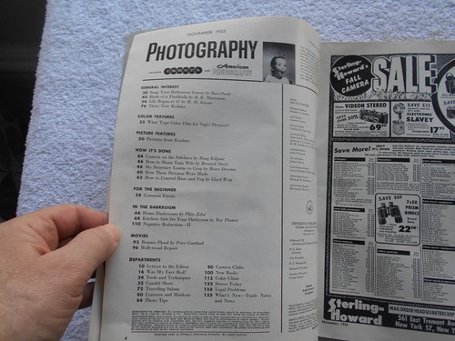 PHOTOGRAPHY Magazine-NOVEMBER,1953-9 COMMON ERRORS...4 DARKROOM PLANS - Picture 3 of 3