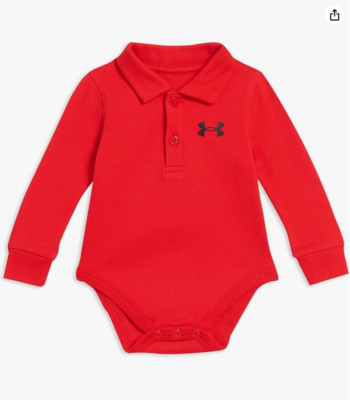 Under Armour Baby Size 3-6 Month - Logo Polo Bodysuit BOY 1 PC - Long Sleeve