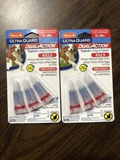 Lot Of 2 Hartz Ultra Guard Dual Action Flea  Tick Drops Dogs Puppies 15-30 LBS