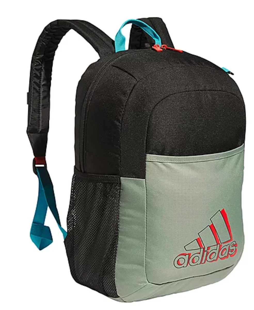 adidas green and black backpack