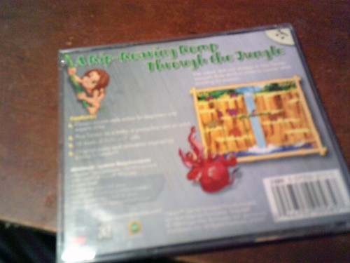 DISNEY HAT SHOTS AGES 4-8 TARZAN JUNGLE TUMBLE CD-ROM DAMAGED PAPERWORK - Picture 2 of 3