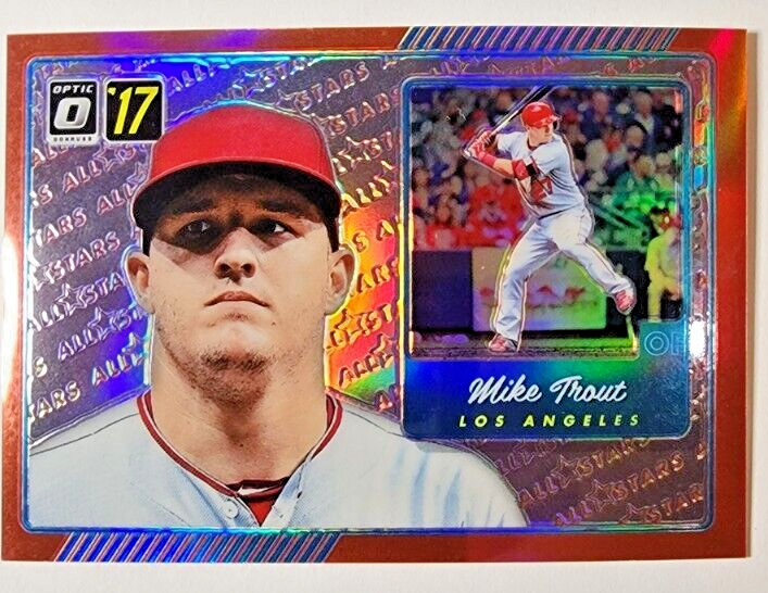 BB Mike Trout 2017 Donruss Optic All Stars Red #AS10 62/99