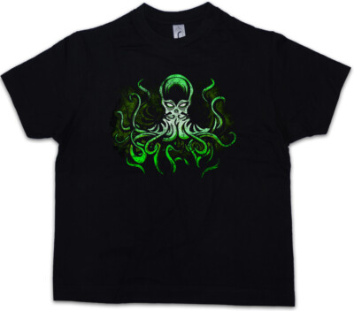 POISON GREEN CTHULHU Kinder Jungen T-Shirt Wars Lovecraft Miskatonic Arkham