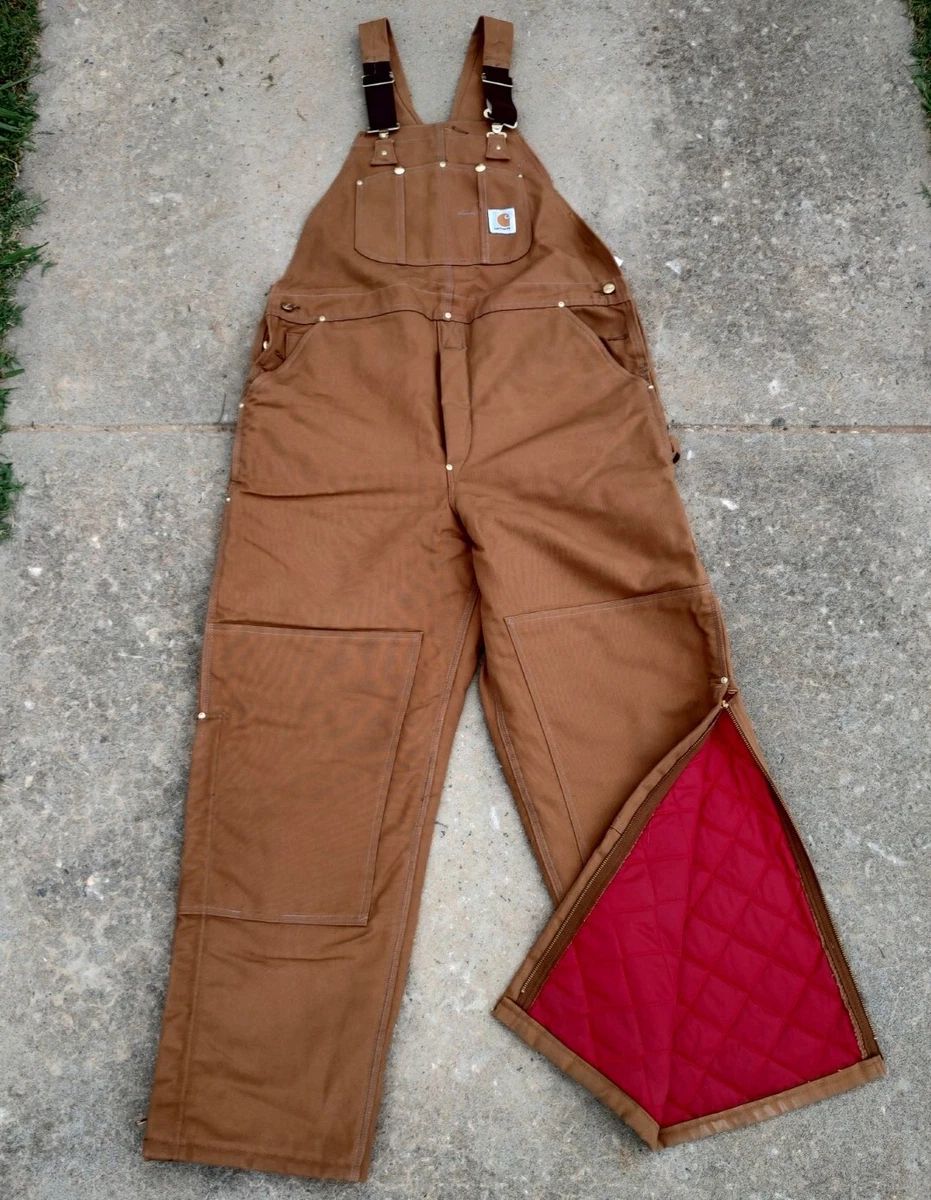 Sandstone Bib Overall, Quilt-Lined, Carhartt Brown - Augusta