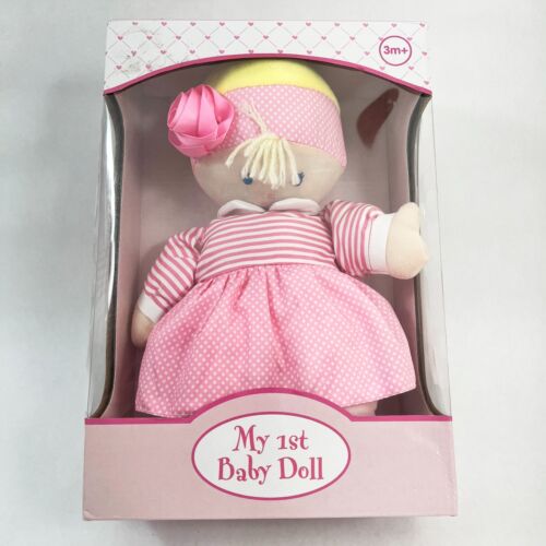 Peluche en peluche rose doux pour enfants Preferred My 1er bébé jouet NEUF dans sa boîte - Photo 1/6