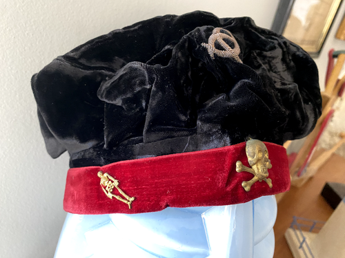 Très Belle Ancienne Faluche Académie de Bordeaux-Étudiant médecine- Tête de mort - Afbeelding 2 van 10