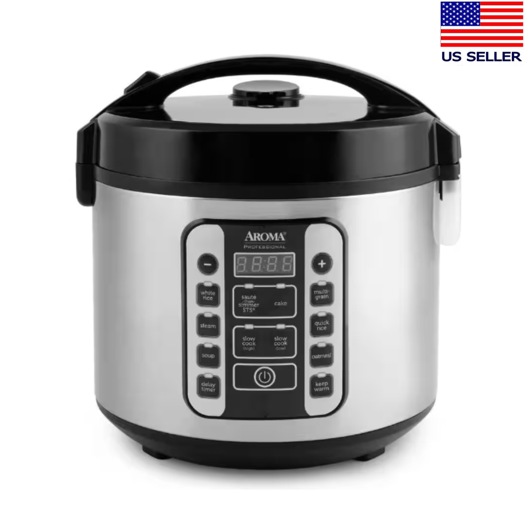 S L1200 20-cup stainless steel digital cool-touch rice cooker and food steamer