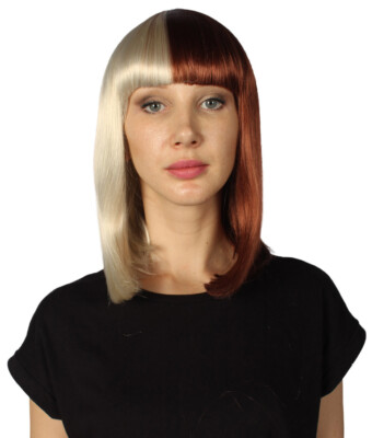 Two-tone Blonde and Brown Medium Bob Wig HW-3290