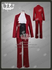 Anime Phoenix Wright 5 Ace Attorney Miles Edgeworth Cosplay Costume