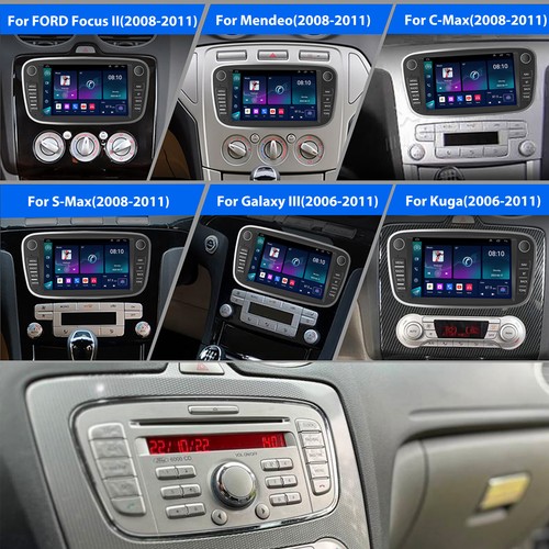 7" Android 14 Carplay Stereo GPS 2+64G Camera for Ford Focus 2 Mondeo 9 S C-MAX - Picture 5 of 13
