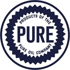 Products of the Pure Oil Company NEW Sign 28" Dia. Round AMERICAN STEEL
