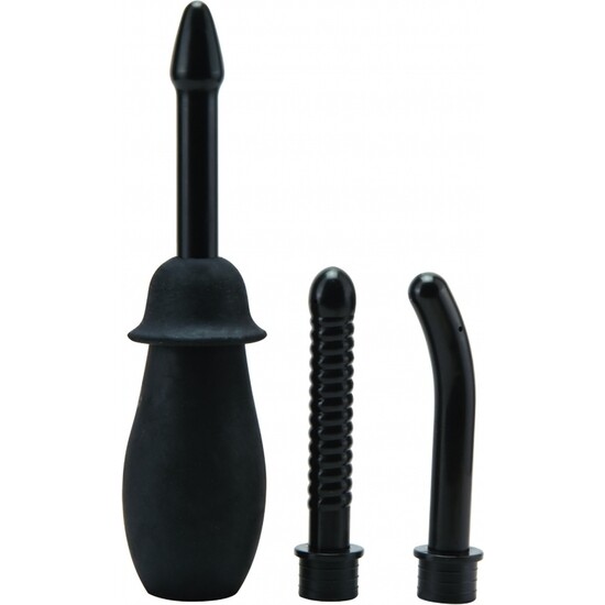Anal Douche Kit Black En Oferta Set De Limpieza Anal Unisex (Talla U) (Cod. Gr-18445)