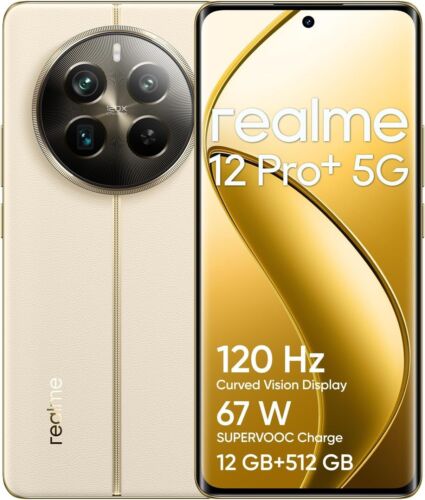 Cellulare Smartphone REALME 12 Pro + PLUS 5G 12+512GB 6,7" Navigator Beige - Foto 1 di 9