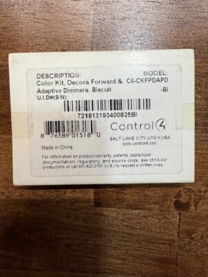 Control4 Color Kit, Decora F&D Dimmers, Biscuit Model: C4-CKFPDAPD-Bl