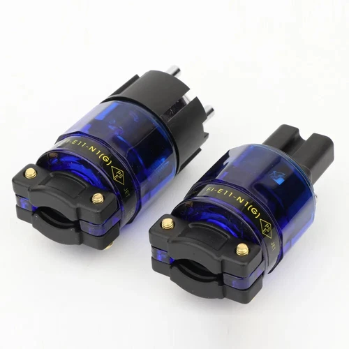 HIFI Audio EU Schuko IEC Power Plug Rhodium Plated Connector for AMP CD player - Picture 4 of 6