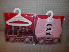 AMERICAN GIRL JANIE  JACK WRAPPED IN ROSES TOP, PLAID SKIRT FOR 18" NEW no doll