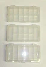 FISHING TACKLE STORAGE UTILITY BOX  SIZE 3"x6"x1" - 6, 10 or 12 Compartments