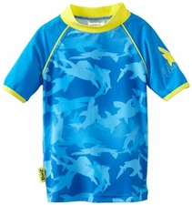 Baby Banz Little Boys' Short Sleeve Rash Top Size 10yrs