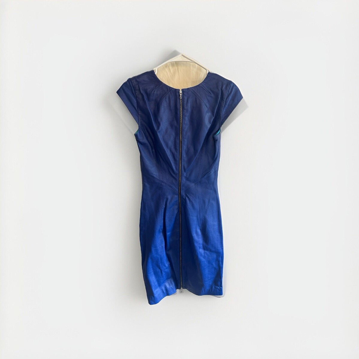 Gomez Gracia Leather Dress Women's Size 8 Blue