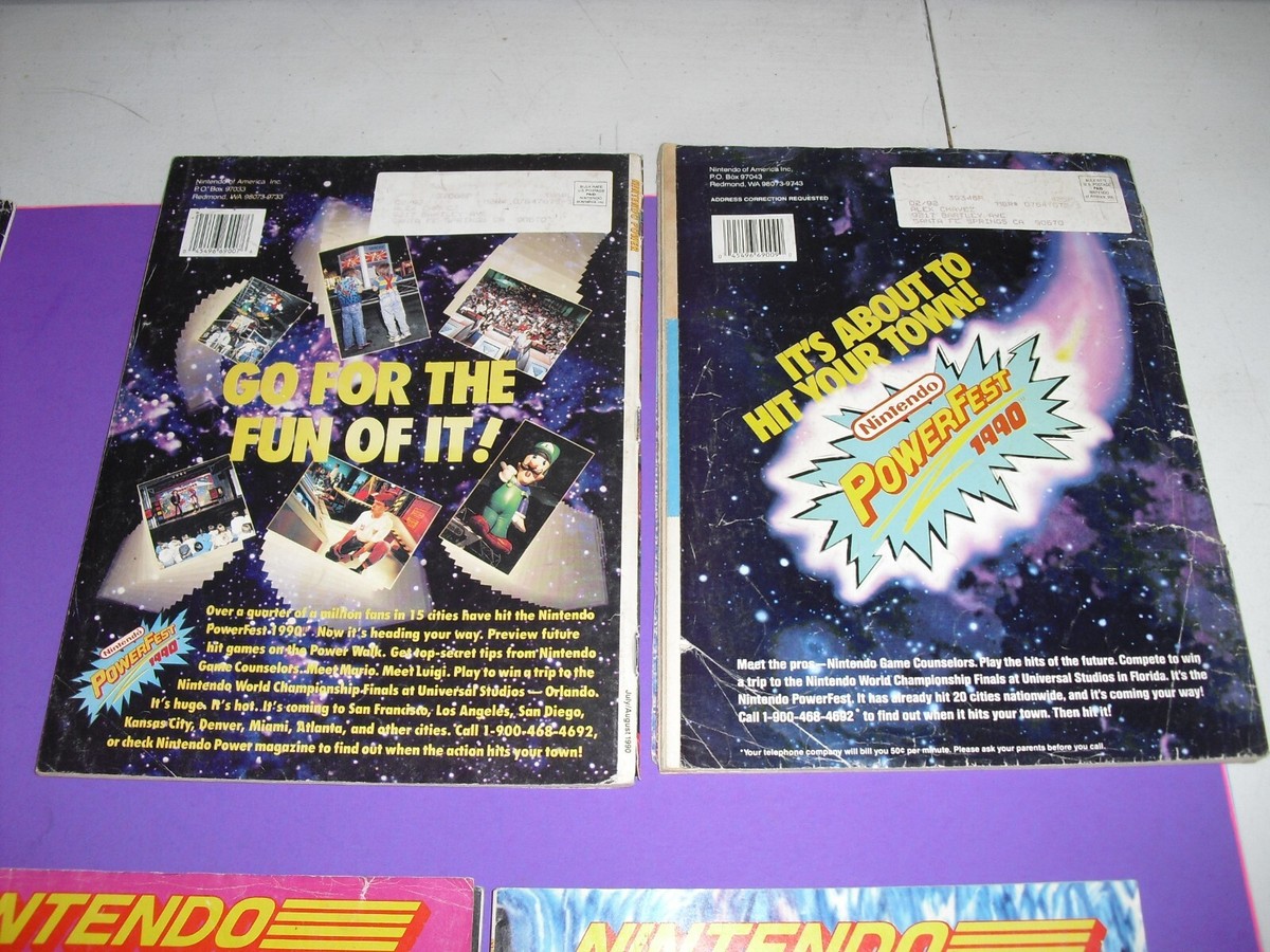 Lot 6 Nintendo Power Magazine low grade no poster 1990! 16 18 25