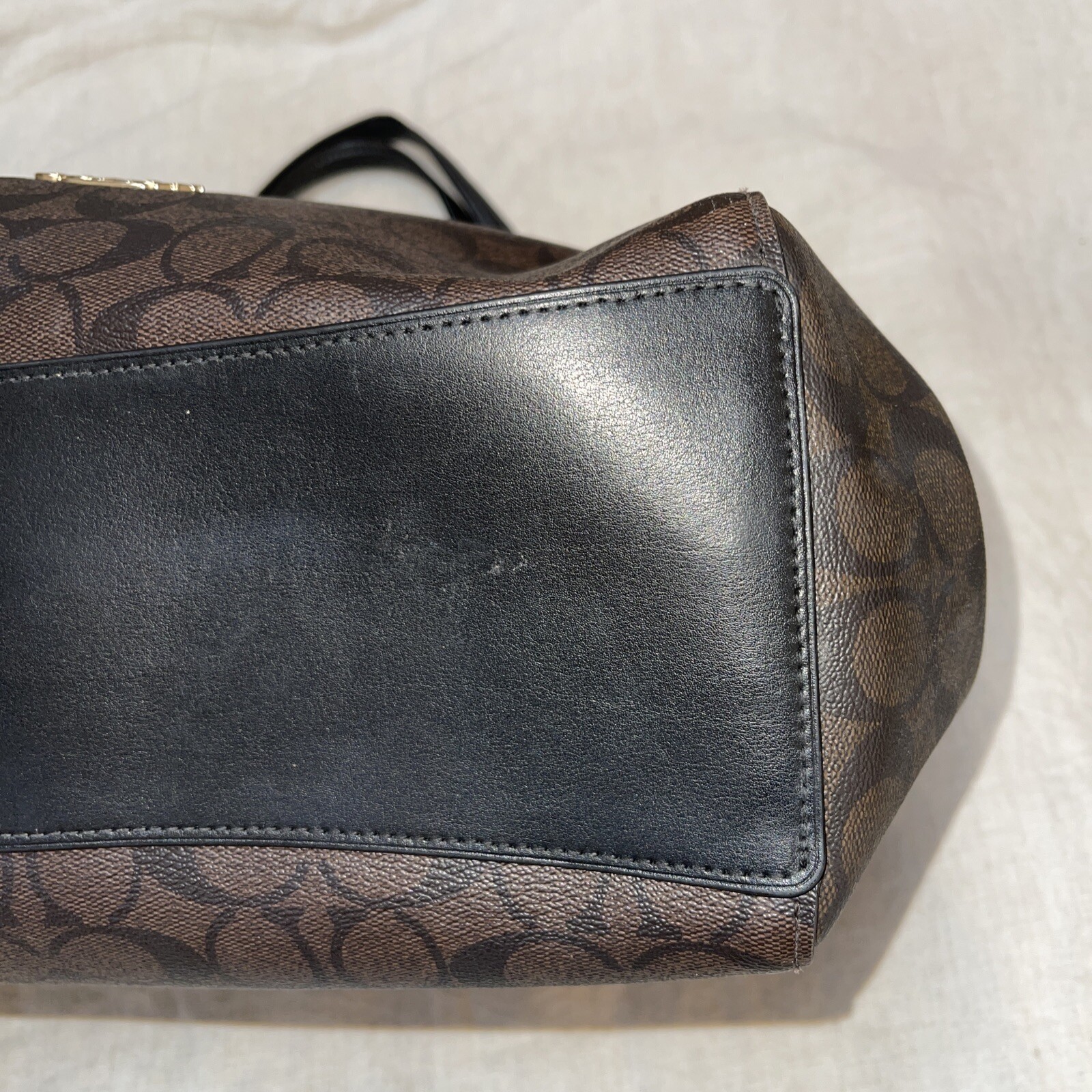 Coach Hallie Shoulder Bag In Signature Canvas Brown /… Gem